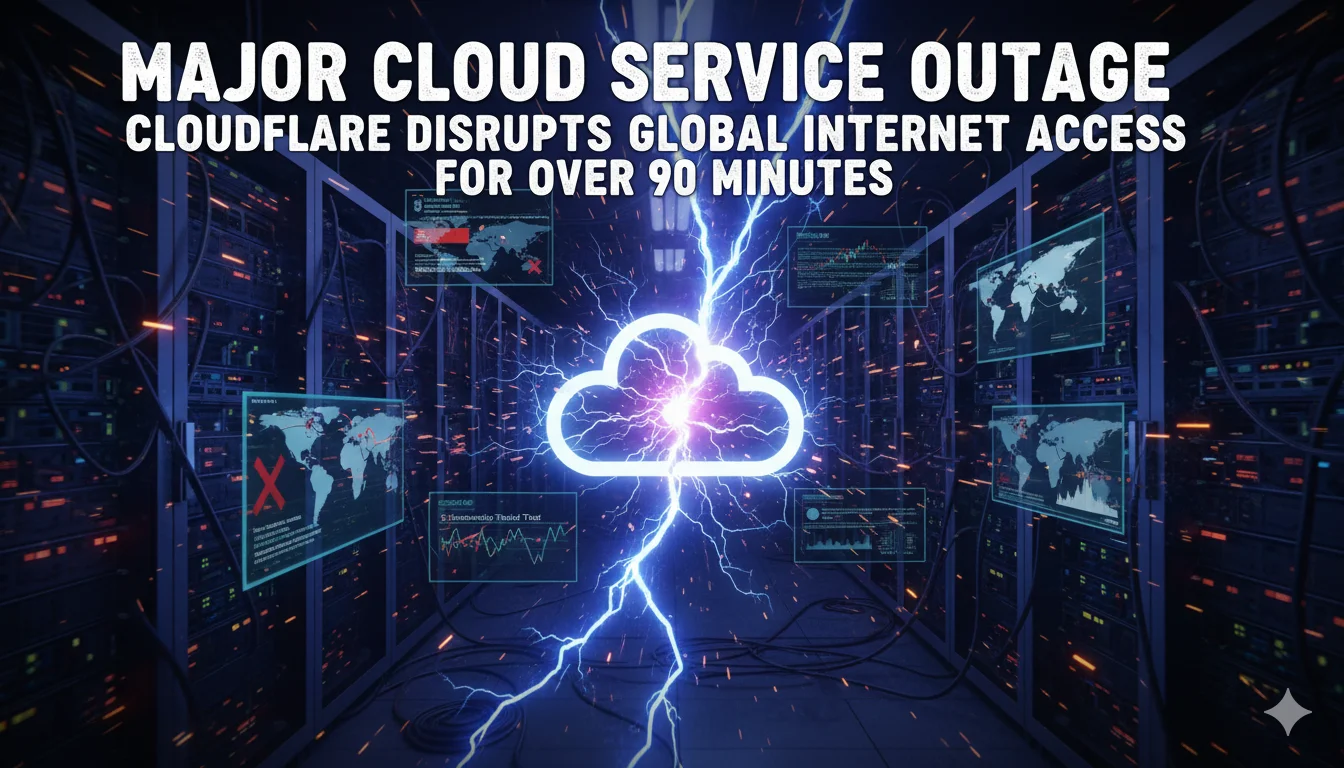 Major Cloud Service Outage: Cloudflare Disrupts Global Internet Access for Over 90 Minutes