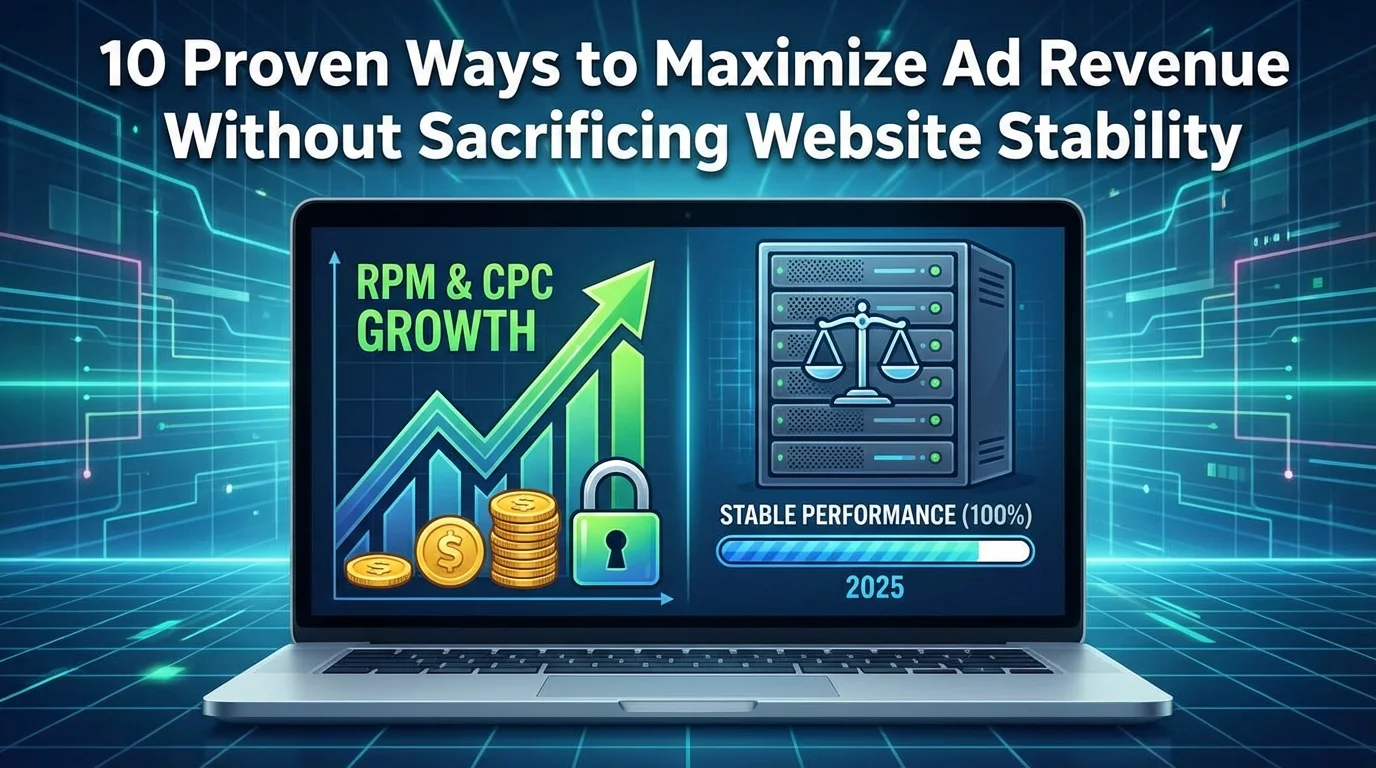 10 Proven Ways to Maximize Ad Revenue (RPM & CPC) Without Sacrificing Website Stability in 2025