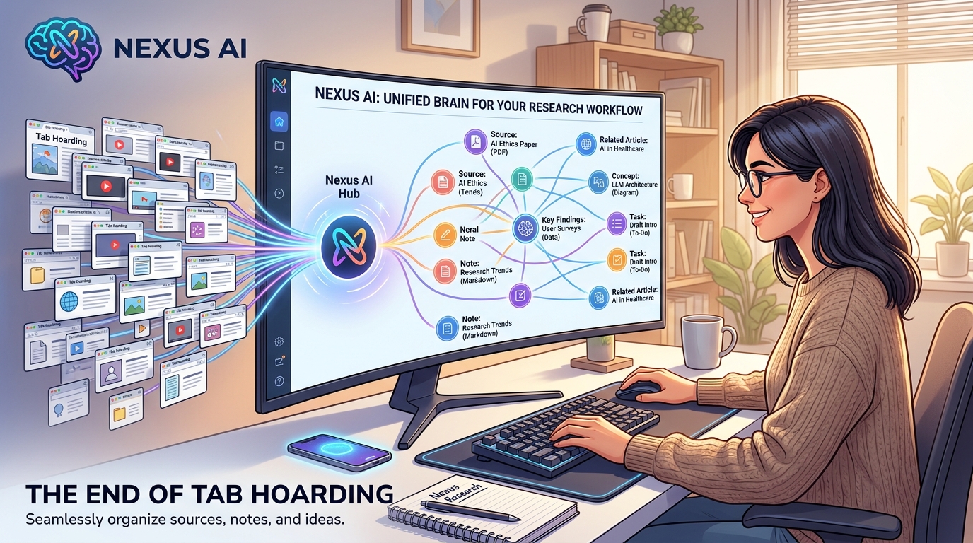 The End of Tab Hoarding: How Nexus AI Builds a Unified Brain for Your Research Workflow
